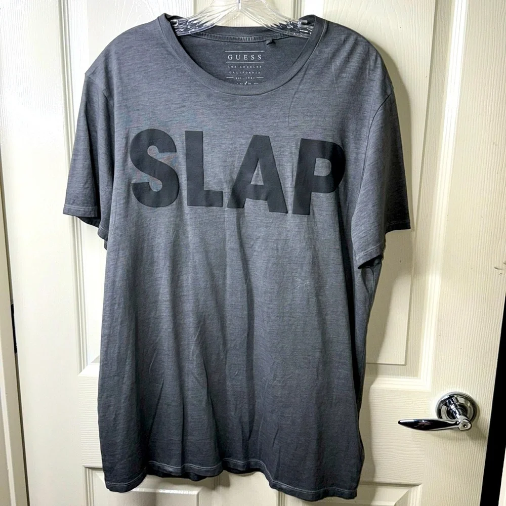 NWOT-Guess Gray Tee - Picture 2 of 3